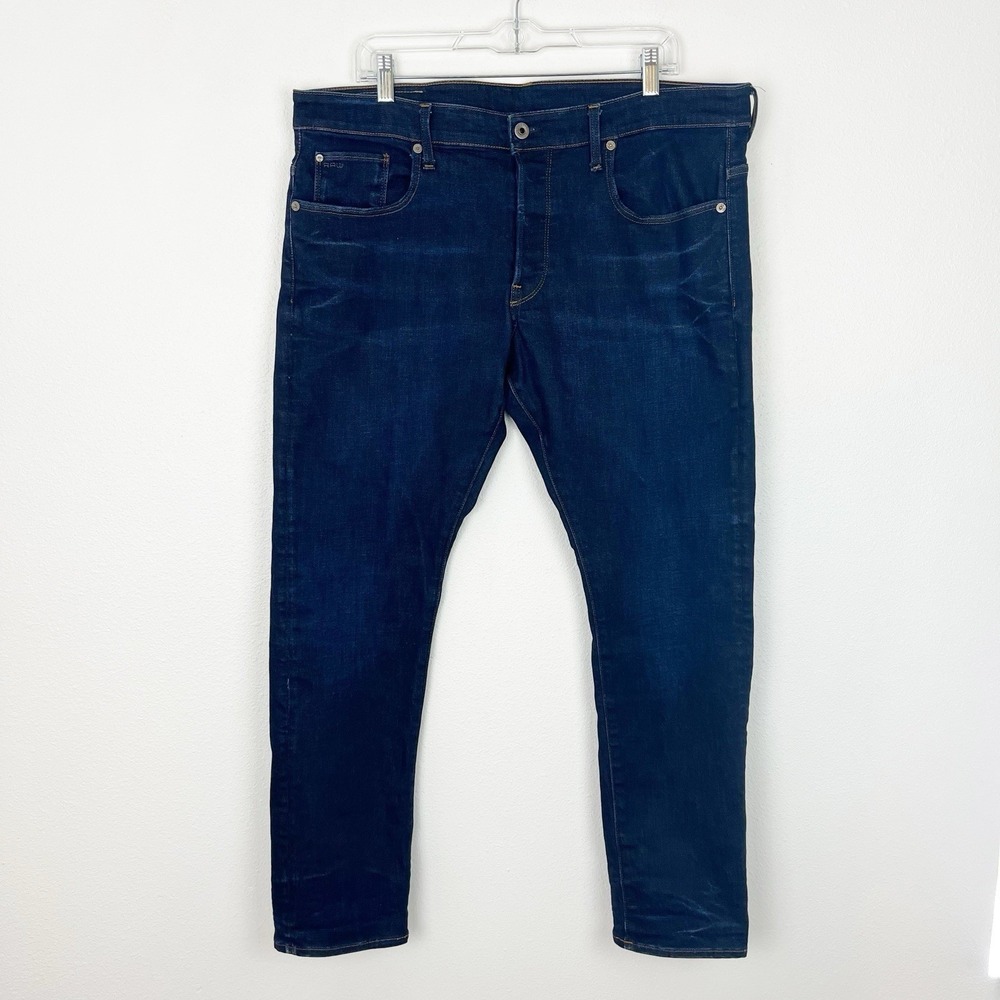 G-Star Raw 3301 Men's Jeans 38x30 Dark Wash Straight
